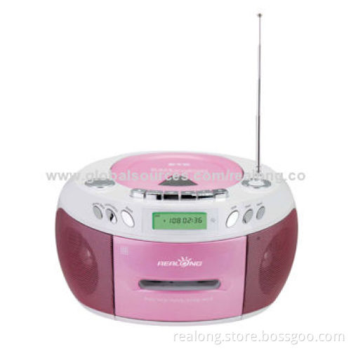 CD radio cassette player with USB and SD card
